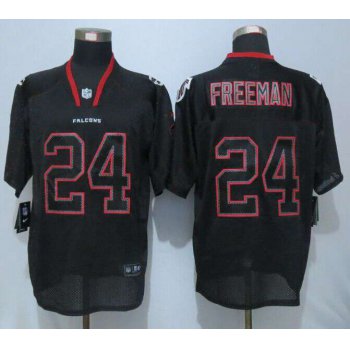 Men's Atlanta Falcons #24 Devonta Freeman Lights Out Black Elite Jersey