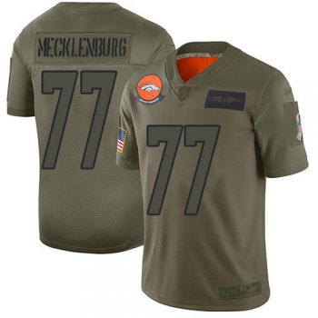 Nike Broncos #77 Karl Mecklenburg Camo Men's Stitched NFL Limited 2019 Salute To Service Jersey