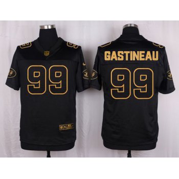 Nike Jets #99 Mark Gastineau Black Men's Stitched NFL Elite Pro Line Gold Collection Jersey