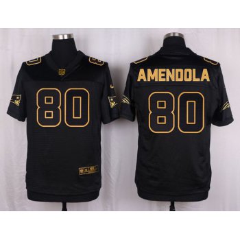 Nike Patriots #80 Danny Amendola Black Men's Stitched NFL Elite Pro Line Gold Collection Jersey