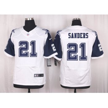 Men's Dallas Cowboys #21 Deion Sanders Nike White Color Rush 2015 NFL Elite Jersey