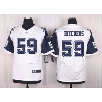 Men's Dallas Cowboys #59 Anthony Hitchens Nike White Color Rush 2015 NFL Elite Jersey