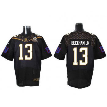 Men's New York Giants #13 Odell Beckham Jr Black 2016 Pro Bowl Nike Elite Jersey