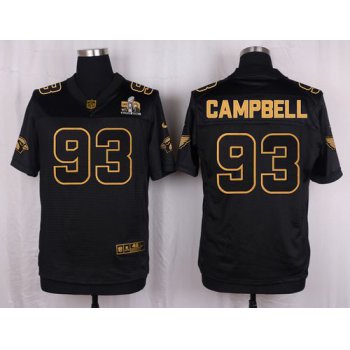 Nike Cardinals #93 Calais Campbell Pro Line Black Gold Collection Men's Stitched NFL Elite Jersey