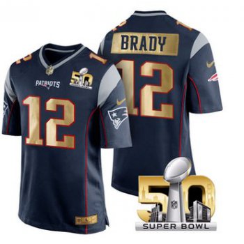 Pro Order New England Patriots Jersey 12 Tom Brady Navy Blue Super Bowl Limited Jerseys
