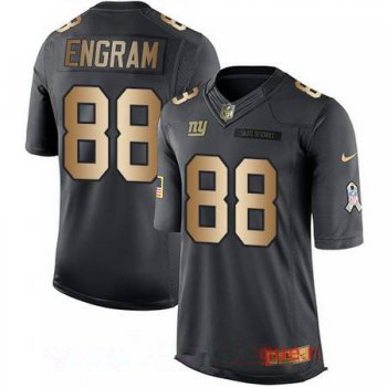 Men's New York Giants #88 Evan Engram Anthracite Gold 2016 Salute To Service Stitched NFL Nike Limited Jersey