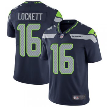 Nike Seattle Seahawks #16 Tyler Lockett Steel Blue Team Color Men's Stitched NFL Vapor Untouchable Limited Jersey