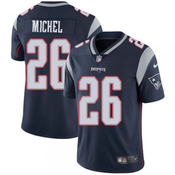 Men's Nike New England Patriots #26 Sony Michel Navy Blue Team Color Stitched NFL Vapor Untouchable Limited Jersey
