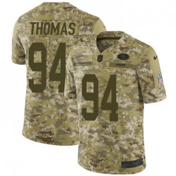 Nike 49ers #94 Solomon Thomas Camo Men's Stitched NFL Limited 2018 Salute To Service Jersey