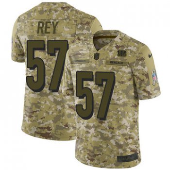 Nike Bengals #57 Vincent Rey Camo Men's Stitched NFL Limited 2018 Salute To Service Jersey