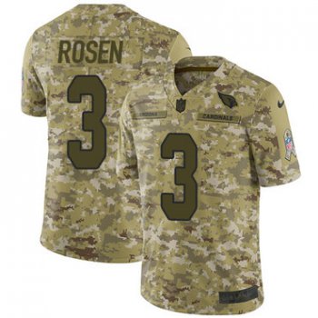 Nike Cardinals #3 Josh Rosen Camo Men's Stitched NFL Limited 2018 Salute to Service Jersey