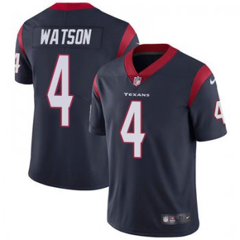 Men's Nike Houston Texans #4 Deshaun Watson Navy Blue Team Color titched NFL Vapor Untouchable Limited Jersey