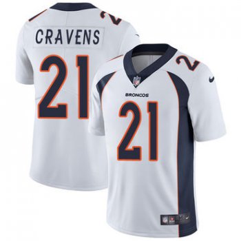 Nike Denver Broncos #21 Su'a Cravens White Men's Stitched NFL Vapor Untouchable Limited Jersey