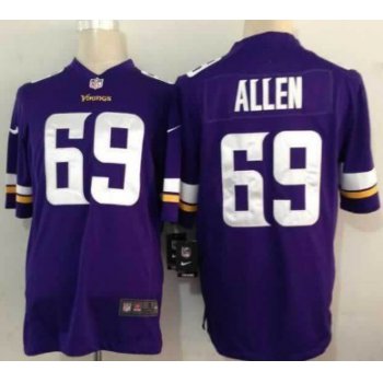 Nike Minnesota Vikings #69 Jared Allen 2013 Purple Game Jersey