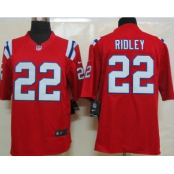 Nike New England Patriots #22 Stevan Ridley Red Limited Jersey