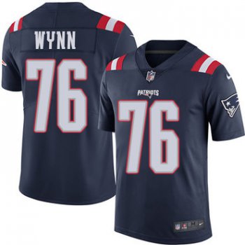 Nike New England Patriots #76 Isaiah Wynn Navy Blue Men's Stitched NFL Limited Rush Jersey