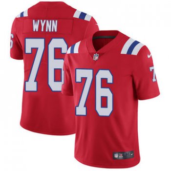 Nike New England Patriots #76 Isaiah Wynn Red Alternate Men's Stitched NFL Vapor Untouchable Limited Jersey
