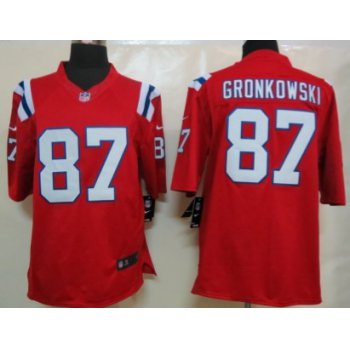 Nike New England Patriots #87 Rob Gronkowski Red Limited Jersey