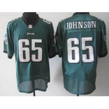 Nike Philadelphia Eagles #65 Lane Johnson Dark Green Elite Jersey