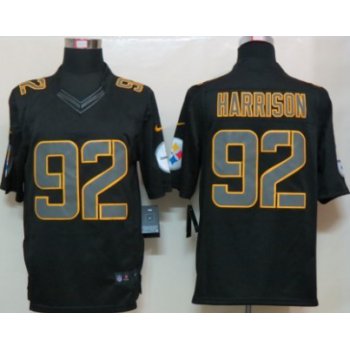 Nike Pittsburgh Steelers #92 James Harrison Black Impact Limited Jersey