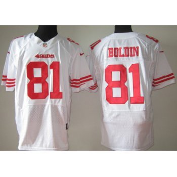 Nike San Francisco 49ers #81 Anquan Boldin White Elite Jersey