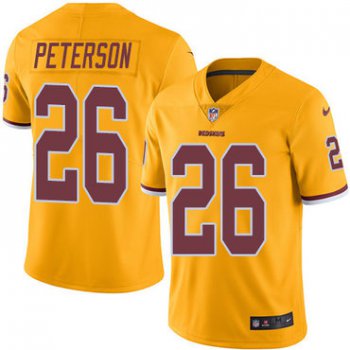 Nike Washington Redskins #26 Adrian Peterson Gold Men's Stitched NFL Limited Rush Jersey