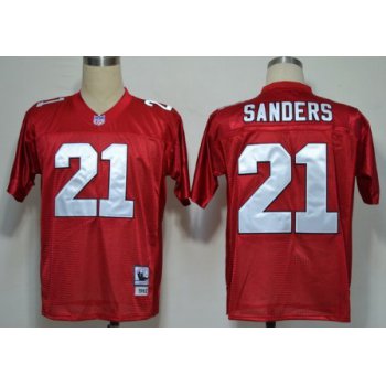 Atlanta Falcons #21 Deion Sanders Red Throwback Jersey