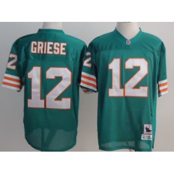 Miami Dolphins #12 Bob Griese Green Throwback Jersey