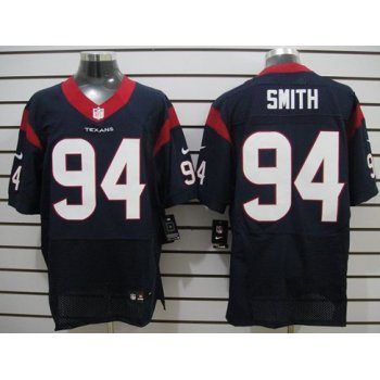 Nike Houston Texans #94 Antonio Smith Blue Elite Jersey
