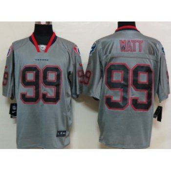 Nike Houston Texans #99 J.J. Watt Lights Out Gray Elite Jersey
