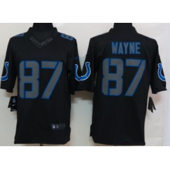 Nike Indianapolis Colts #87 Reggie Wayne Black Impact Limited Jersey