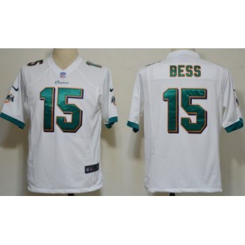 Nike Miami Dolphins #15 Davone Bess White Game Jersey