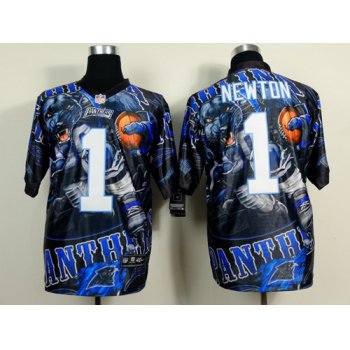 Nike Carolina Panthers #1 Cam Newton 2014 Fanatic Fashion Elite Jersey