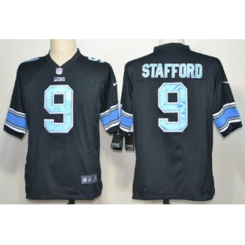 Nike Detroit Lions #9 Matthew Stafford Black Game Jersey