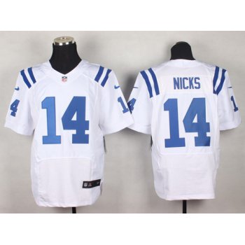 Nike Indianapolis Colts #14 Hakeem Nicks White Elite Jersey