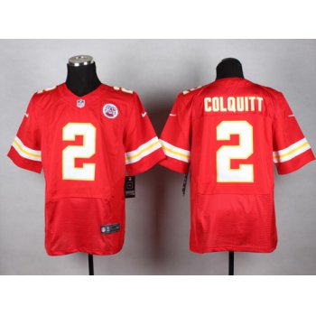 Nike Kansas City Chiefs #2 Dustin Colquitt Red Elite Jersey