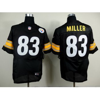 Nike Pittsburgh Steelers #83 Heath Miller Black Elite Jersey