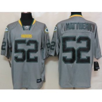 Nike Green Bay Packers #52 Clay Matthews Lights Out Gray Elite Jersey