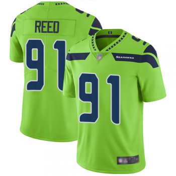 Seahawks #91 Jarran Reed Green Men's Stitched Football Limited Rush Jersey