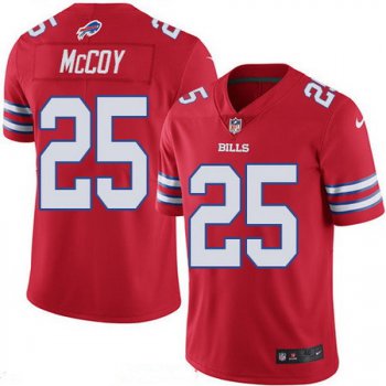 Men's Buffalo Bills Rush #25 LeSean McCoy Red 2016 Color Rush Stitched NFL Nike Limited Jersey