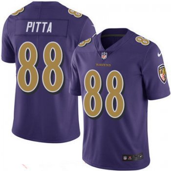 Men's Baltimore Ravens #88 Dennis Pitta Purple 2016 Color Rush Stitched NFL Nike Limited Jersey