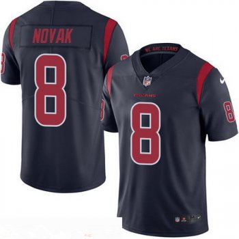 Men's Houston Texans #8 Nick Novak Navy Blue 2016 Color Rush Stitched NFL Nike Limited Jersey