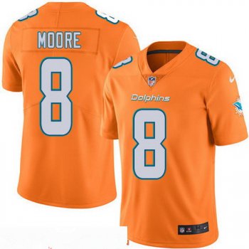 Men's Miami Dolphins #8 Matt Moore Orange 2016 Color Rush Stitched NFL Nike Limited Jersey