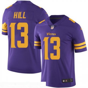 Men's Minnesota Vikings #13 Shaun Hill Purple 2016 Color Rush Stitched NFL Nike Limited Jersey