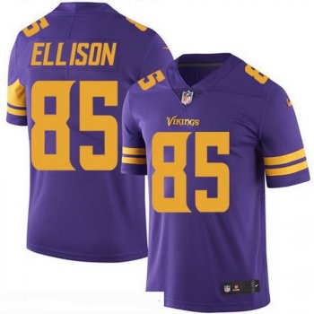 Men's Minnesota Vikings #85 Rhett Ellison Purple 2016 Color Rush Stitched NFL Nike Limited Jersey