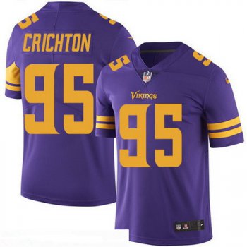 Men's Minnesota Vikings #95 Scott Crichton Purple 2016 Color Rush Stitched NFL Nike Limited Jersey