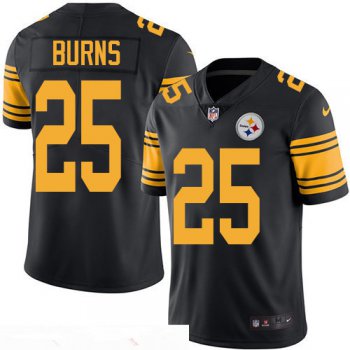 Men's Pittsburgh Steelers #25 Artie Burns Black 2016 Color Rush Stitched NFL Nike Limited Jersey