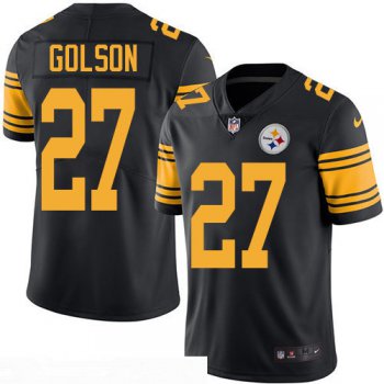 Men's Pittsburgh Steelers #27 Senquez Golson Black 2016 Color Rush Stitched NFL Nike Limited Jersey