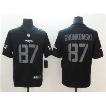 Nike New England Patriots #87 Rob Gronkowski Black Vapor Impact Limited Jersey