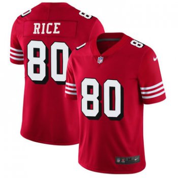 Nike San Francisco 49ers #80 Jerry Rice Red 2018 Vapor Untouchable Limited Jersey